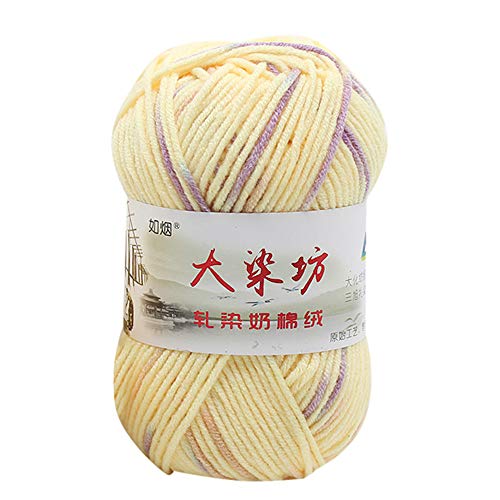 Classic Milk Cotton - Diadia 50g Bamboo Cotton Wool - New for Crochet, Knitting Baby Milk Cotton & Crafting (H)