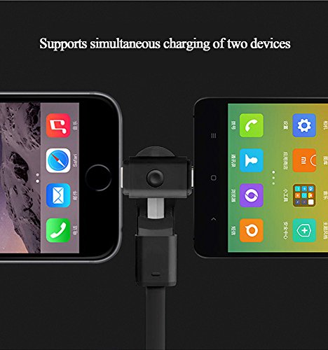 Multi cavo USB,cavo micro USB e Lightning interfaccia 2 in 1, per sistemi iOS e Android, per iPhone 7 / 7plus / 6s / 6s plus / 6 / 6 Plus / 5s / 5c / 5, ipad,iPod.Samsung e Android smartphone-BY xhforever