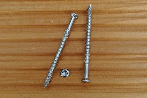 500 Stück Terrassenschrauben 5×60 (TX25 T-Drill Edelstahl Cut-Spitze Terassenbauschrauben) - 2