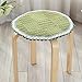 Produktbild Cojín redondo de la silla,Cordón Cojines de asiento Respirable Antideslizante Lino Cojín del taburete Color sólido Europeo Bordado Cojines para silla Escuela Para reposapiés-M diámetro50cm(20inch)