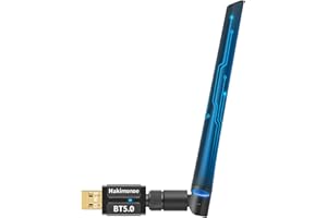 Hakimonoe USB Bluetooth Adapter for PC Laptop, Wireless Dongle for Windows 11 10 8.1 7 Linux Desktop, Pair w/Bluetooth Headphones Speaker Mice Keyboard Printer Controller (BT5.4, Long Range BT548)