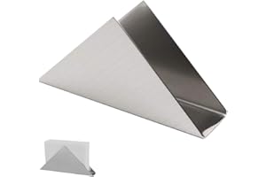 LEPIDI Servilletero de Acero Inoxidable, Servilletero Vertical, Durable Acero Inoxidable Servilletero Triangularpara Encimeras para Encimeras Cocina, Dormitorio, Mesa Comedor (Plata)