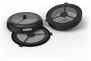 Xavax Dauerpad 2er Set (für Philips Senseo und baugleiche Kaffeepad-Maschinen, Pad-Filter für Kaffeepulver, loser Tee, Kaffeedauerpads wiederbefüllbar, spülmaschinengeeignete Kaffeefilter) schwarz