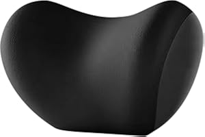 Nayubo Car Neck Pillow for Driving with Strap Memory Foam Headrest Pillow for Neck Pain Relief Comfortable Travel Neck Support Cushion for Car Seat (Black)
