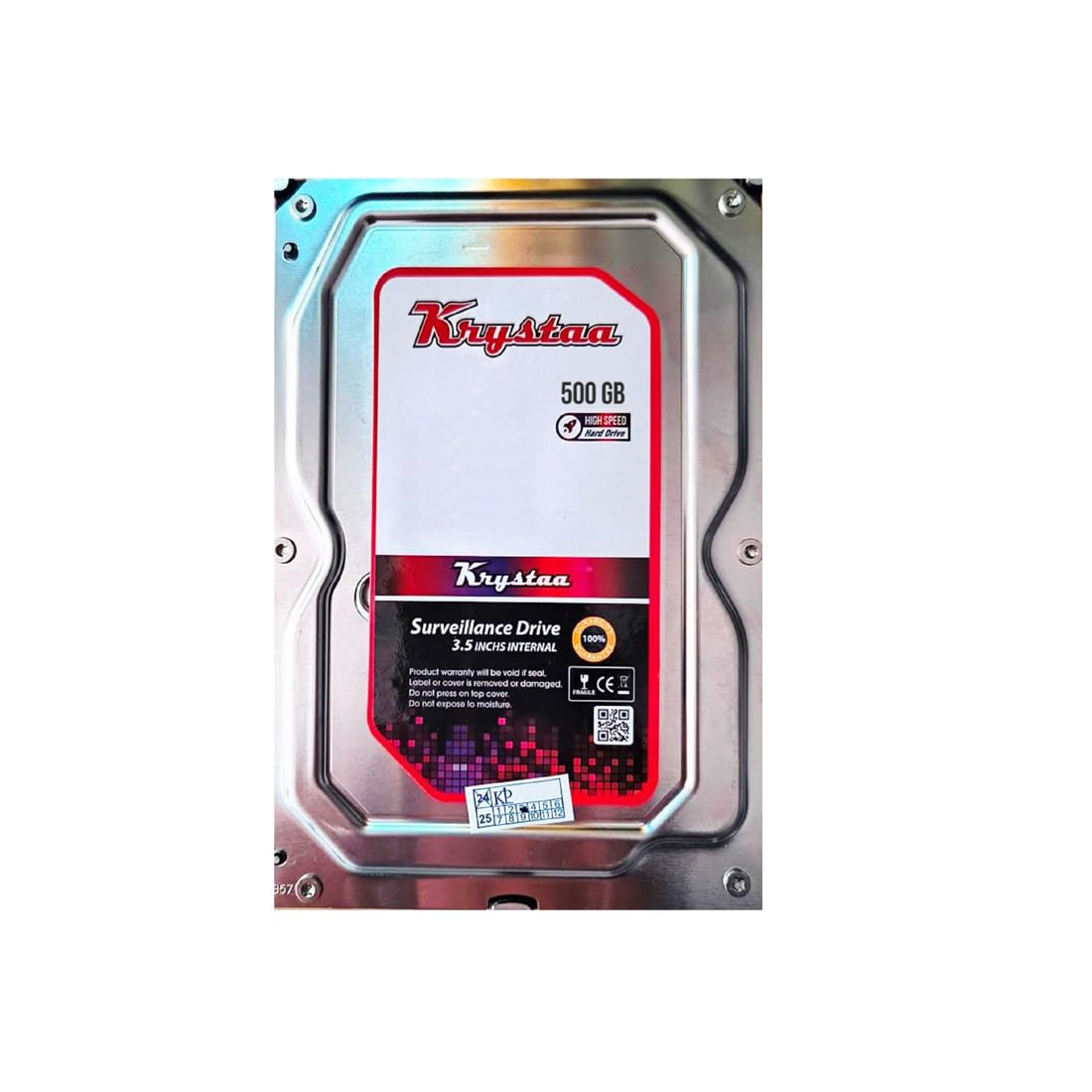 Krystaa 500 GB SATA Hard Drive for Desktop/Surveillance, 3.5 Inch, 7200 RPM, 6 Gb/s, 64 MB Cache, 2 Years Warranty