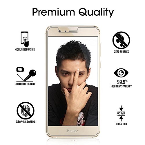 2-Pack Huawei Honor 8 Cristal Templado Protector de Pantalla Nazzamo Huawei Honor 8 Templado Vidrio Protector de Pantalla Ultra-trasparente Sin Burbujas Resistente a Ara azos reviews 2-Pack Huawei Honor 8 Cristal Templado Protector de Pantalla Nazzamo Huawei Honor 8 Templado Vidrio Protector de Pantalla Ultra-trasparente Sin Burbujas Resistente a Ara azos