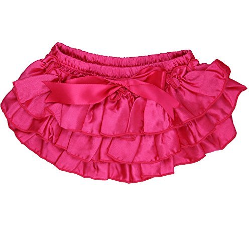 juDanzy Satin baby ruffle bloomers Diaper Covers in a Variety of colors & sizes (6-24 Months, Hot Pink Satin) Color: Hot Pink Satin Size: 6-24 Months (Baby/Babe/Infant - Little ones)