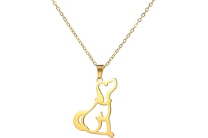 LIKGREAT Lovely Dog Puppy Pendant Necklace for Men Women Girls Boys Animal Jewelry