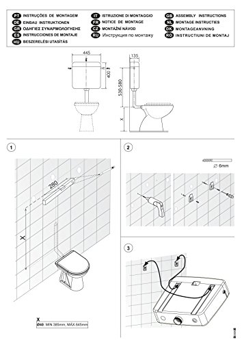 Aquashine® Hochwertiger Universal WC-Spülkasten || Aufputz-Spülkasten || 6-9 Liter || Toilettenspülkasten || EURO 2000 || Schwitzwasserisoliert || Spül-Stop-Funktion || Farbe Weiß || 5 Jahre Garantie || Made in EU - 3