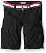 TOMMY HILFIGER KIDS Boys' Manuel Cargo Shorts, Black, 12