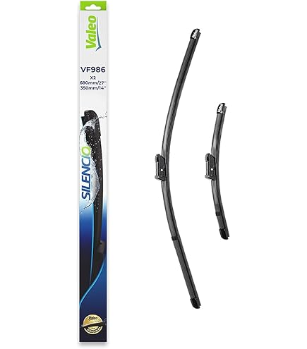 VALEO EVERGUARD - VSK9 - Un Kit De 2 Balais D'Essuie-glace Plats Premium En Silicone Avec Une Durée De Vie Prolongée X2 650mm/350mm - Avant - Lot De 2 Balais D' Essuie-glace