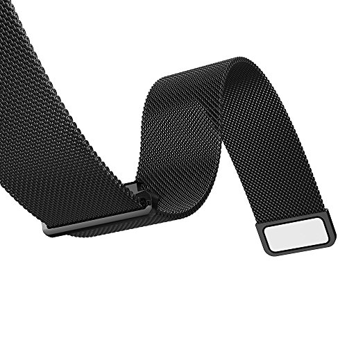 Pinhen 20mm Reloj Bandas Reemplazo liberaci  n r  pida Correa Banda de Milanese Bucle magn  tico de Acero Inoxidable para Gear S2 Classic Moto 360 42mm Huawei Watch 2 Smart Watch  20MM Black 