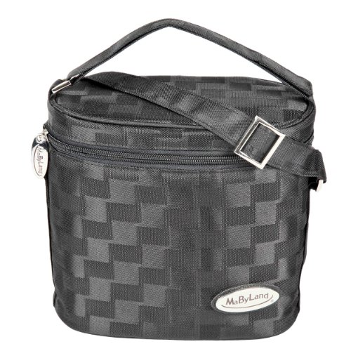 Mabyland Luxury Insulated Double Bottle Bag (Black)