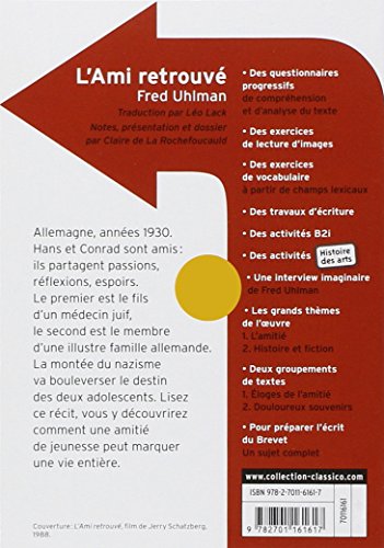 Livres Couvertures de L'ami Retrouvé