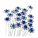 Contever® Elegant 1 Set of 20pcs Wedding Bridal Party Artifical Diamante Rhinestone and Prom Flower Hair Pins Clips Grips Pins Hairpins Bridesmaid Clips - Blue