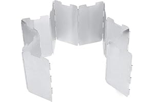 TOPINCN Estufa Aire Libre Parabrisas Acero Inoxidable Mini Parabrisas Portátil Plegable 11 Placas Picnic Bbq Camping Estufa Accesorios