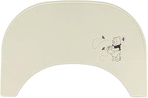 hauck Tovaglietta Bambini Per Alpha Click Tray - Tovaglietta Silicone 100% Uso Alimentare per Seggiolone In Legno Alpha+ e Beta+ - Resiste fino a 220°, Facile da Lavare, Antiscivolo - Beige, Pooh
