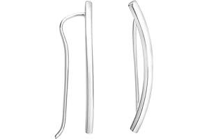 SOFIA MILANI - Boucles d'Oreilles pour Femme en Argent 925 - Grimpeur d'Oreille en Forme de Courbe