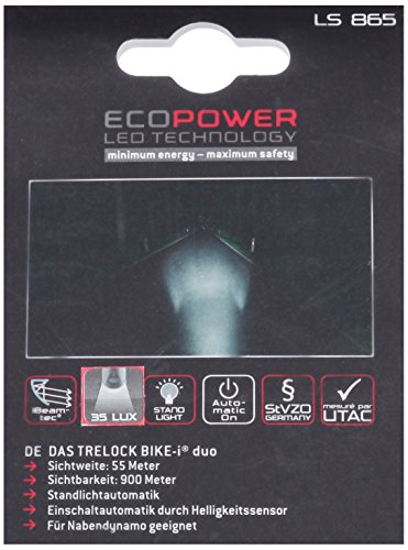 Trelock Beleuchtung LS 865 Bike-i Duo 35 FD S/SL/A Dynamofrontscheinwerfer, Black, 8002274 - 2