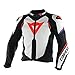 Produktbild Dainese-Super Speed D1 Lederjacke, Weiss/Schwarz/Fluo-Rot, Größe 48