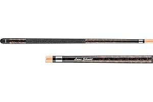 Ludomax Pool Billard Queue TX-2 mit individueller Gravur, Geschenk - Idee, Grau, Ahorn Oberteil und Leinenband