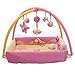 Baby Girls Boys Toddler Animal Paradise Musical Play Mat Indoor Thicken Soft Crawling Play Gym Outdoor Activity Gym Mat with Sides & Removable Toys Ideal Gift for Baby (Pink)
