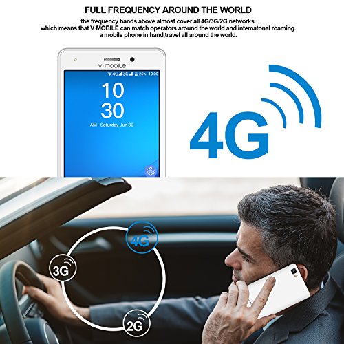 Smartphone Pas Cher 4G 8Pcs V A10 8Go ROM 5MP Appareil Photo Android 7 0 2800mAh Batterie Ecran 5 0 Pouces Double SIM WiFi GPS Quad Core Smartphone Debloqu    Blanc 