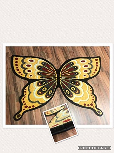 'Rug "Butterfly Yellow 100 x 150 cm 100 x 150 cm (Yellow)