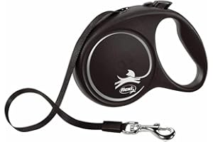 flexi smycz automatyczna Black Desing taśma M 5m czarna