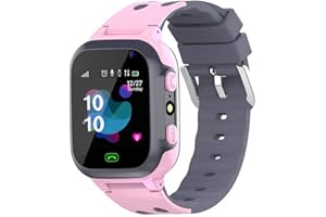 Liummrcy Kids Smart Watch - Digital Camera Watch, Waterproof Wrist Game Smartwatch With Games, Music Player, Pedometer, FM Radio, Flashlight - Pink Kids Watch