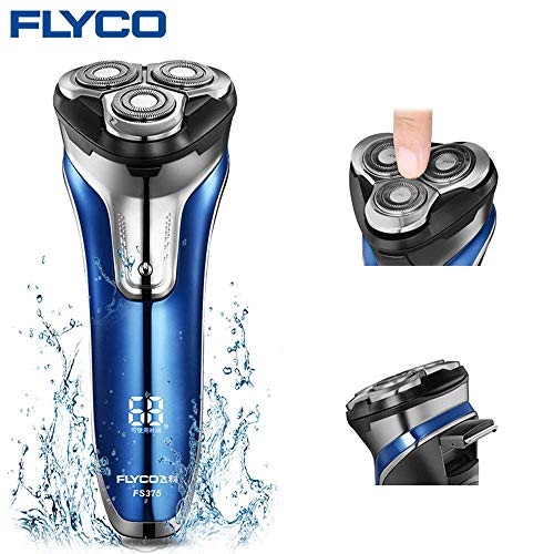 Flyco FS375 Rasoio elettrico per uomini 1 ora veloce ricaricabile Rasoio da barba Macchina Wet Dry Pop-Up Trimmer LED Display di ricarica