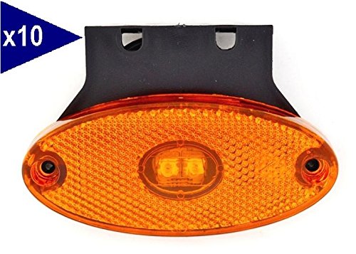 24/7Auto TAS006 Led Luces de para Camión O Caravana 24 V, ámbar, 10 Piezas