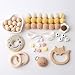 Produktbild Mamimami Home DIY Baby Zahnen Spielzeug Silikon Krankenpflege Halskette Häkelnde Perlen Armband Hölzernes Tier Schnuller Clips Kautabletten