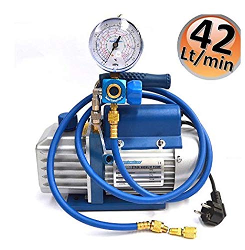 Kit carica e vuoto - Pompa 42 Lt/min - manometro e frusta