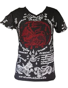 Tiger Yantra T-shirt, alte Kambodscha Schutzsymbole, Khmer Tattoo Kunst,
