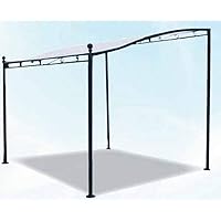 Gazebo Verdelook 2x3m In Ferro Verniciato - Copertura In Poliestere, Bianco E Grigio Antracite - Foto 3