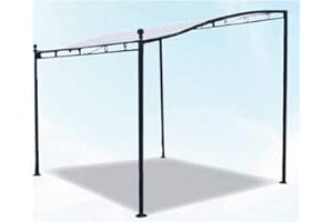 VERDELOOK Pergola, Gazebo in Ferro Verniciato, 2x3 m, Bianco per Copertura e arredo Esterni