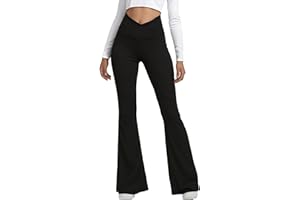 Merlvida Leggings Donna Push Up Pantaloni a Zampa Vita Alta Leggins Flare per Palestra Abbigliamento Sportivo con Controllo Addominale Pantaloni Sportivi per Yoga Palestra Fitness