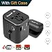 Produktbild Reiseadapter Universal International Power Adapter Schnell USB-Ladegerät mit 1 TypC und 3USB-Ports Alle in Einem weltweiten Steckdose Konverter Wandstecker Adapter für Handy Laptop MAC etc(Schwarz)