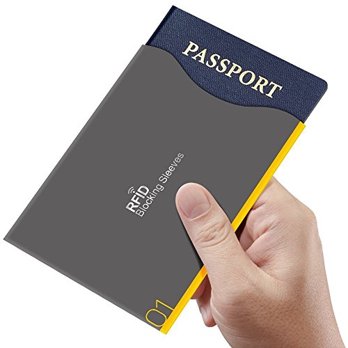 Bloqueo RFID  Aerb 16-Pack Tarjeteros para Tarjetas de Credito y Pasaporte  12 Protectores Tarjeta Credito   4 Protectores Pasaporte 