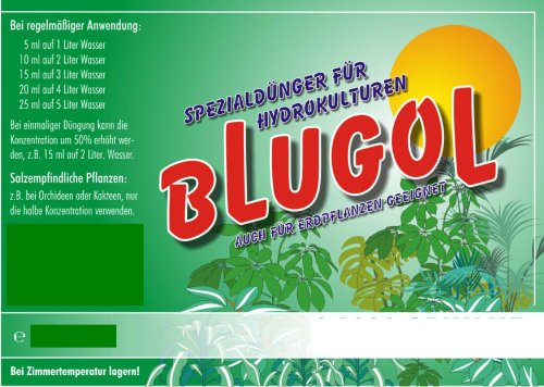 Blugol Hydrokultur Spezialdünger 1000ml Flüssig
