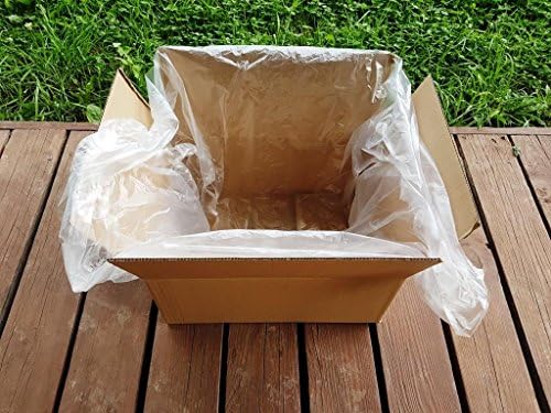 (Pack of 200) HDPE 60 x 20 x 60 cm, 12 Micron Pads for Boxes, polythene Counter Bags, Plastic Bags Food Packing Package wrap Butchers Bakery Shop Waste Disposal Safe Product