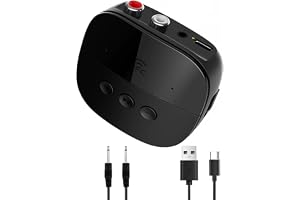 Bluetooth 5.2 Ljudadapter, med 3,5 mm Aux-ingång och RCA-ingång
