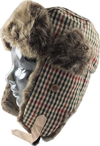 Classic Country Gent Trapper Hat -Tweed