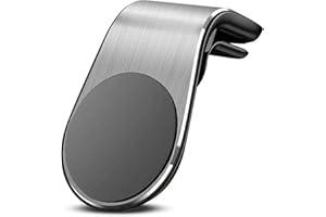 NYXIFYLO Mobile Phone Navigation Magnetic Bracket, L Type 360° Rotatable Car Phone Mount, Magnetic Navigation Holder (Silver)
