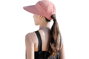 SJTJSPX Casquette Visiere Sport Eté Chapeau de Soleil Démontable Capeline Femme Large Bord Pliable Chapeau de Plage Voyage Protection UV Cassquette de Baseball Piscine Camping Pêche Jardinage