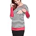 Produktbild Decdeal Langarm Stillshirt Stilltop Umstandstop mit V-Ausschnitt aus Buamwolle