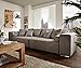 Produktbild DELIFE Couch Marbeya Hellgrau 290x110 cm mit Schlaffunktion Big-Sofa