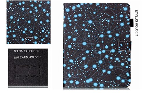 Sunroyal Series mit Karte Halterung Leder Wallet KlapphÃ¼lle Flip Book Case Wickelfalz PU Ledertasche mit TPU Silikon RÃ¼ckseite SchutzhÃ¼lle + HD Displayschutzfolie fÃ¼r Samsung Galaxy Tab A 10.1 T580N/ T585N