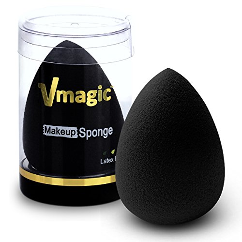 VMAGIC High-End Pro Makeup Sponge Beauty Blender for Flawless, Applicator, Highlight and Foundation (Black)